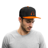 Kopfhörer Kontrast Snapback Cap - Schwarz/Neonorange